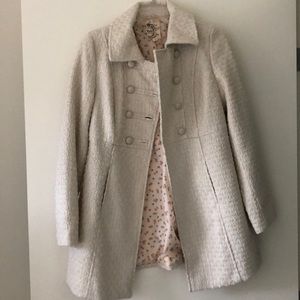 Classy White Peacoat Sz S